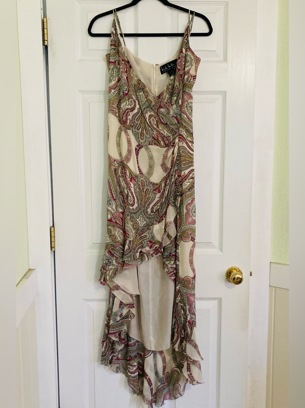 Nicole Miller Collections Silk Beaded Maxi Dress